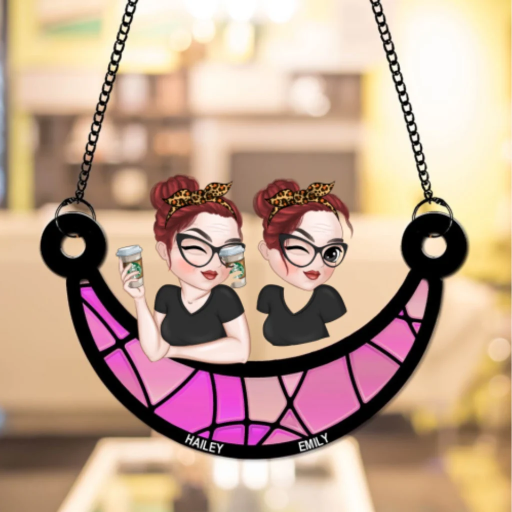Best Friends Together - Personalized Custom Suncatcher - Image 5