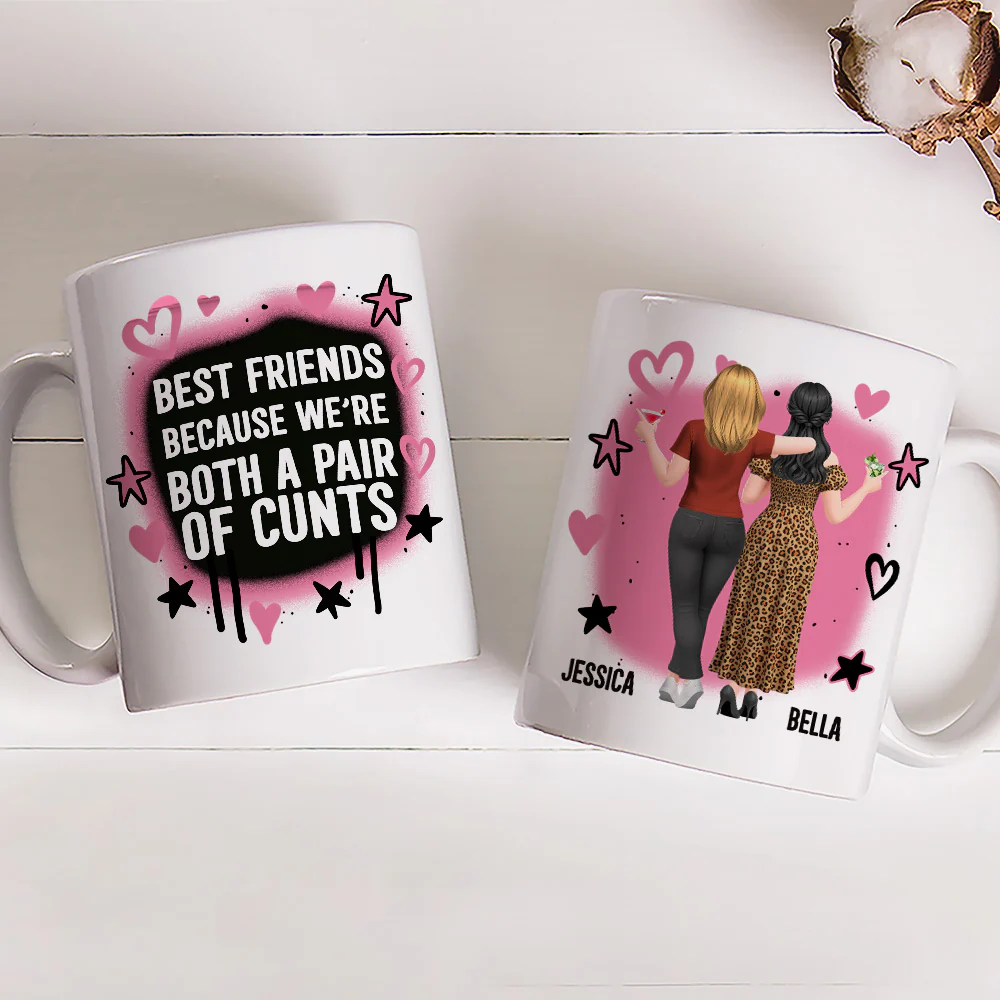 Best Friends Zero Filter - Personalized Custom Coffee Mug - Image 2