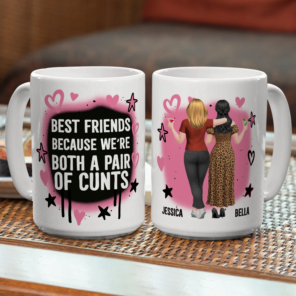 Best Friends Zero Filter - Personalized Custom Coffee Mug - Image 3