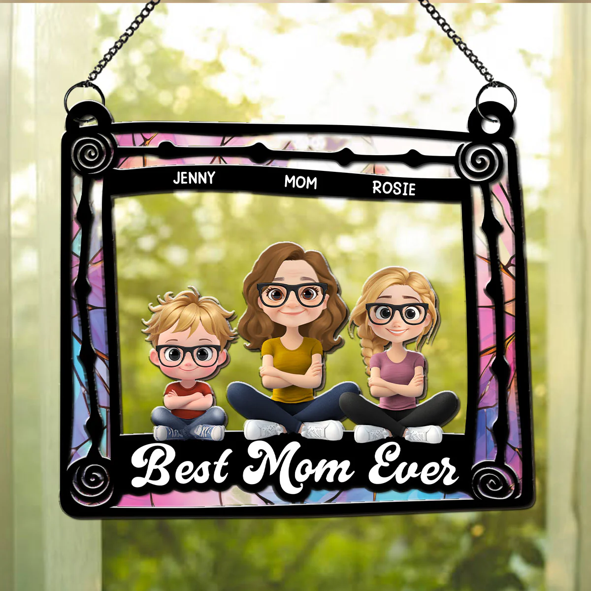 Best Gift For Best Mom - Personalized Custom Suncatcher - Image 2