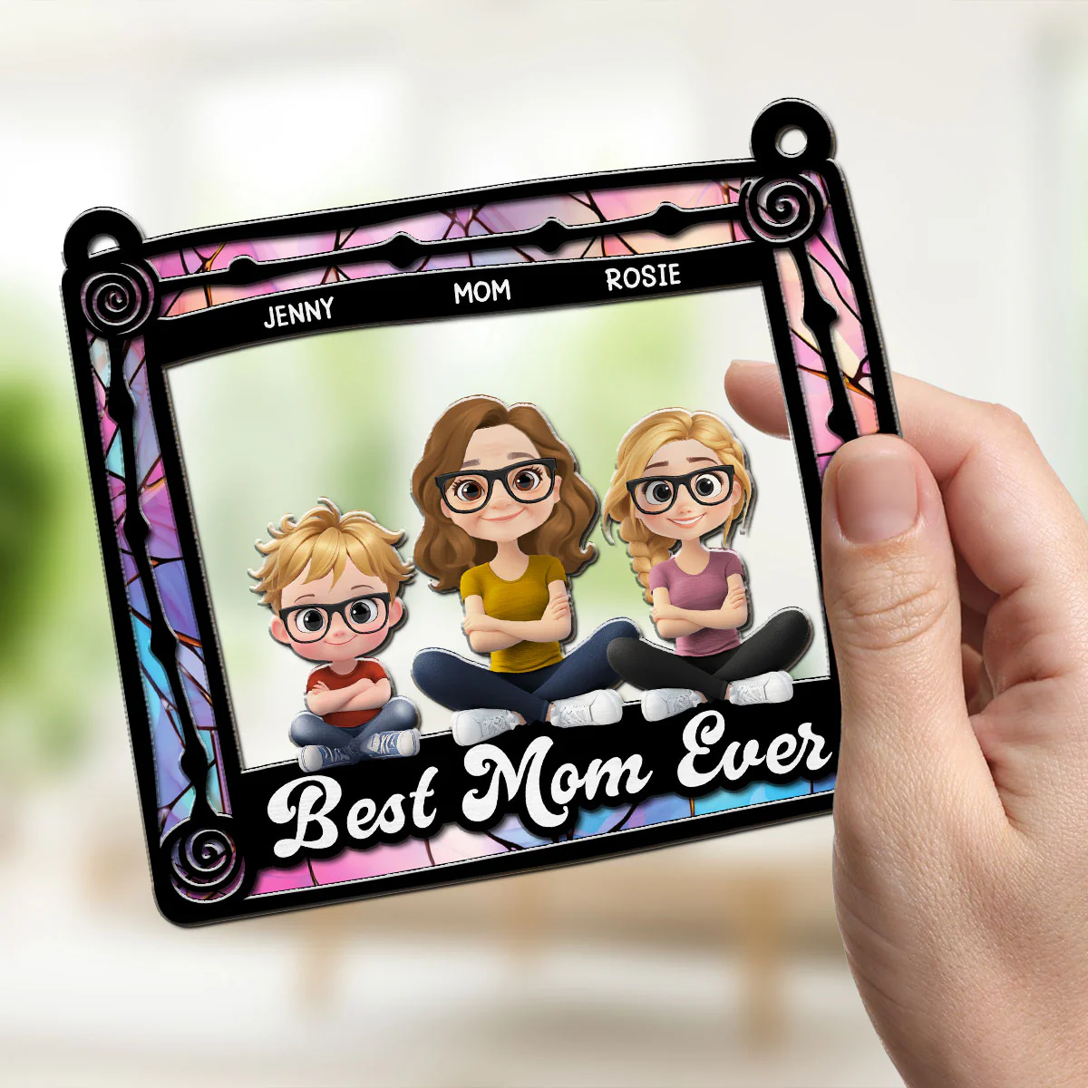 Best Gift For Best Mom - Personalized Custom Suncatcher - Image 3