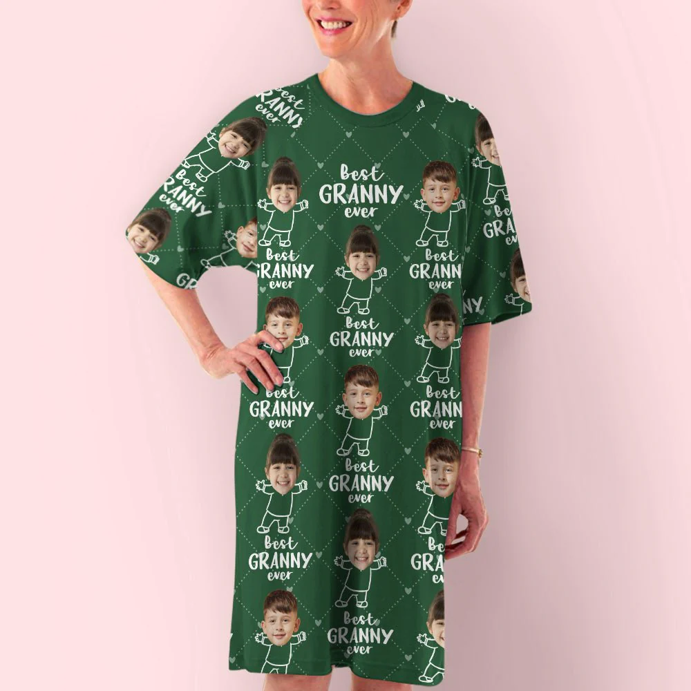 Best Grandma Ever - Personalized Custom 3/4 Sleeve Dress - Image 3