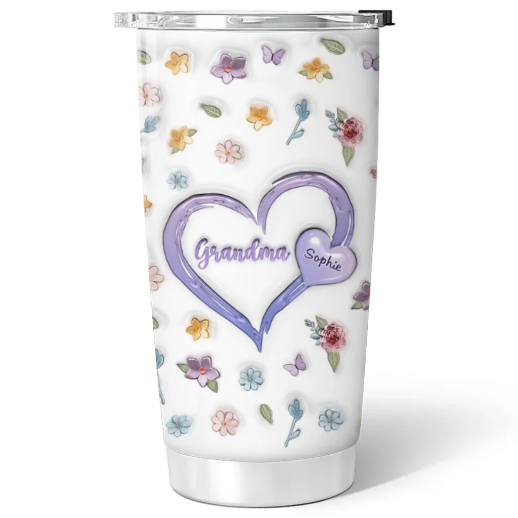 Best Grandma Ever - Personalized Custom 3D Inflated Effect Tumbler - Image 5