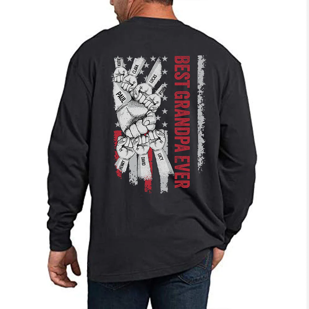 Best Grandpa Ever - Personalized Custom Shirt - Image 4