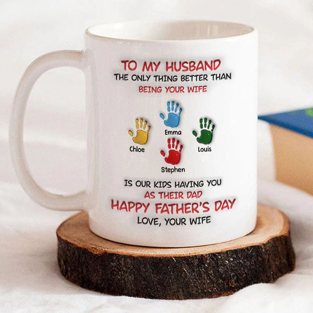 Best Husband And Dad Ever - Personalized Custom 3D Inflated Effect Mug - Image 3