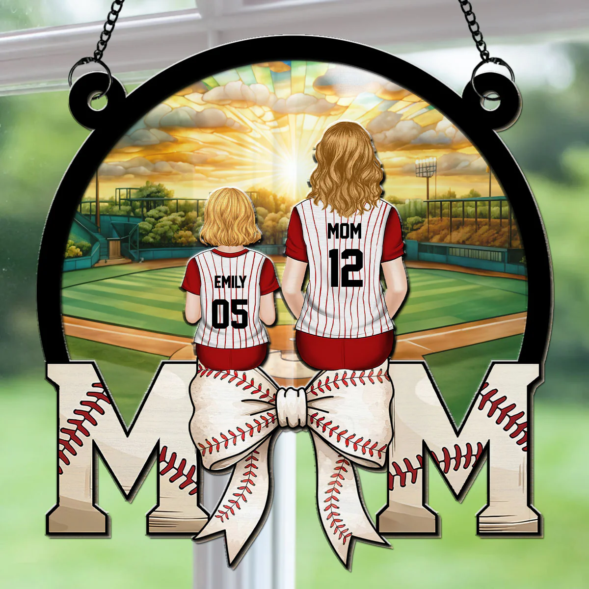Best Mom Dream Team - Personalized Custom Suncatcher - Image 4