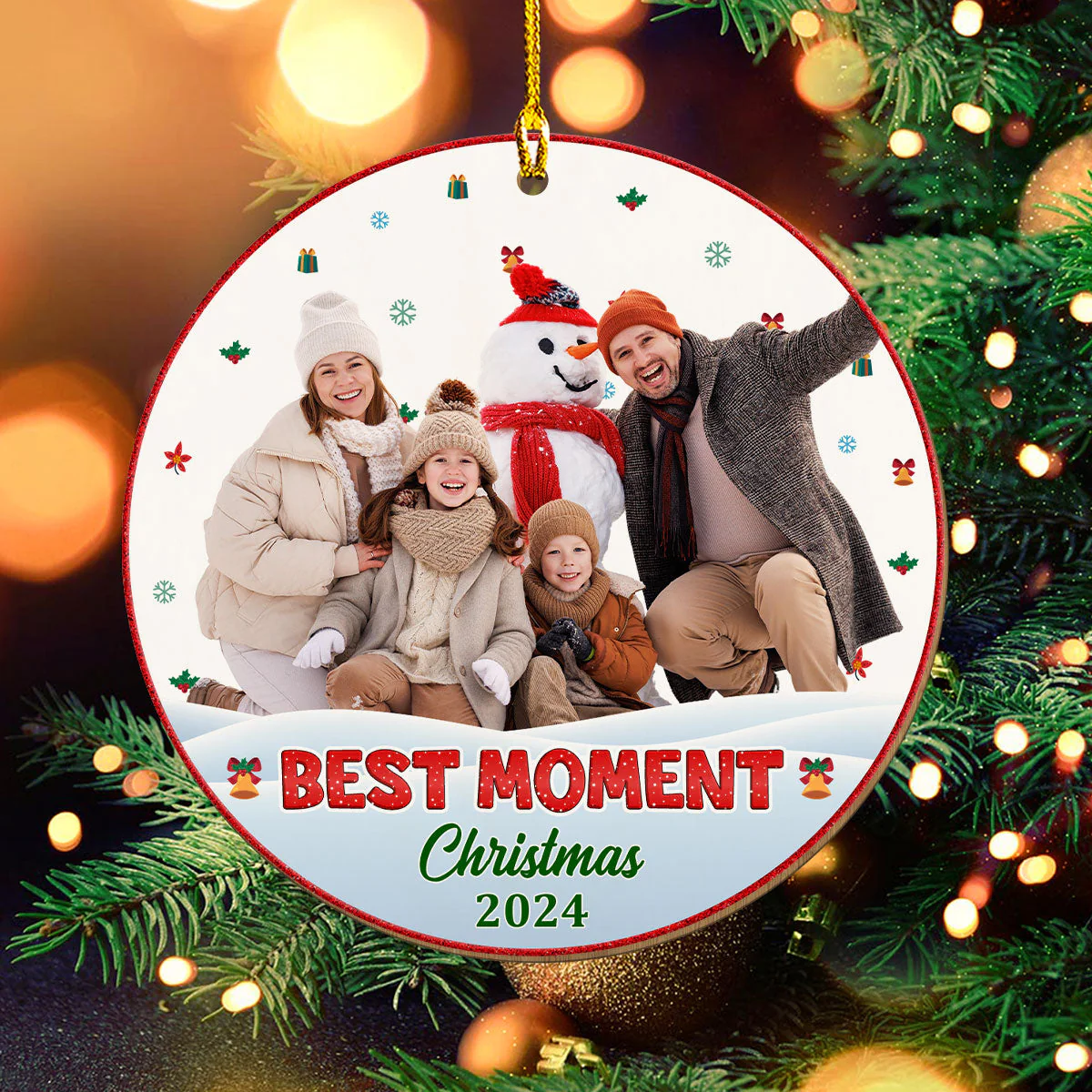 Best Moment - Personalized Custom Wood Ornament - Image 3