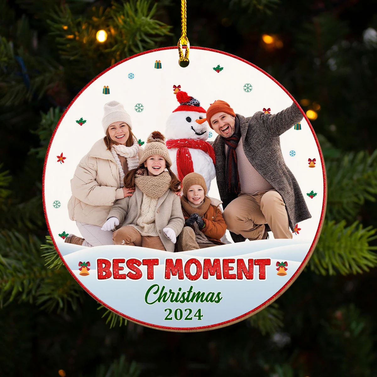 Best Moment - Personalized Custom Wood Ornament - Image 4