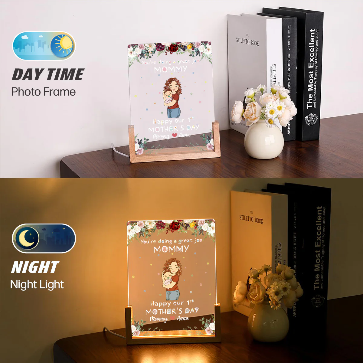 Best Mommy - Personalized Custom Plaque With Walnut Base - Image 5