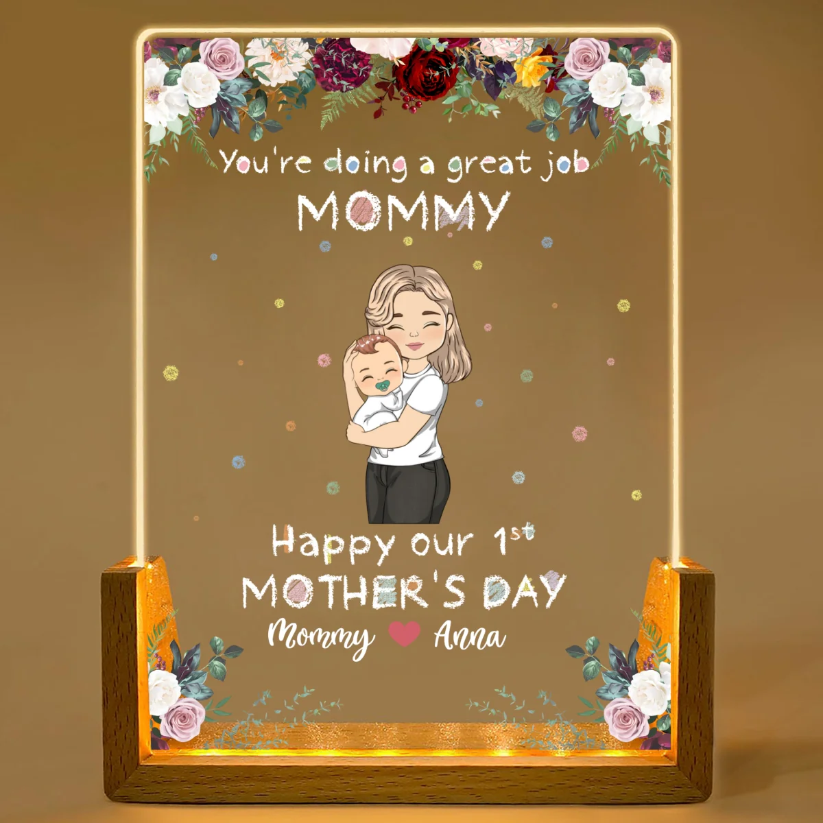 Best Mommy - Personalized Custom Plaque With Walnut Base - Image 7