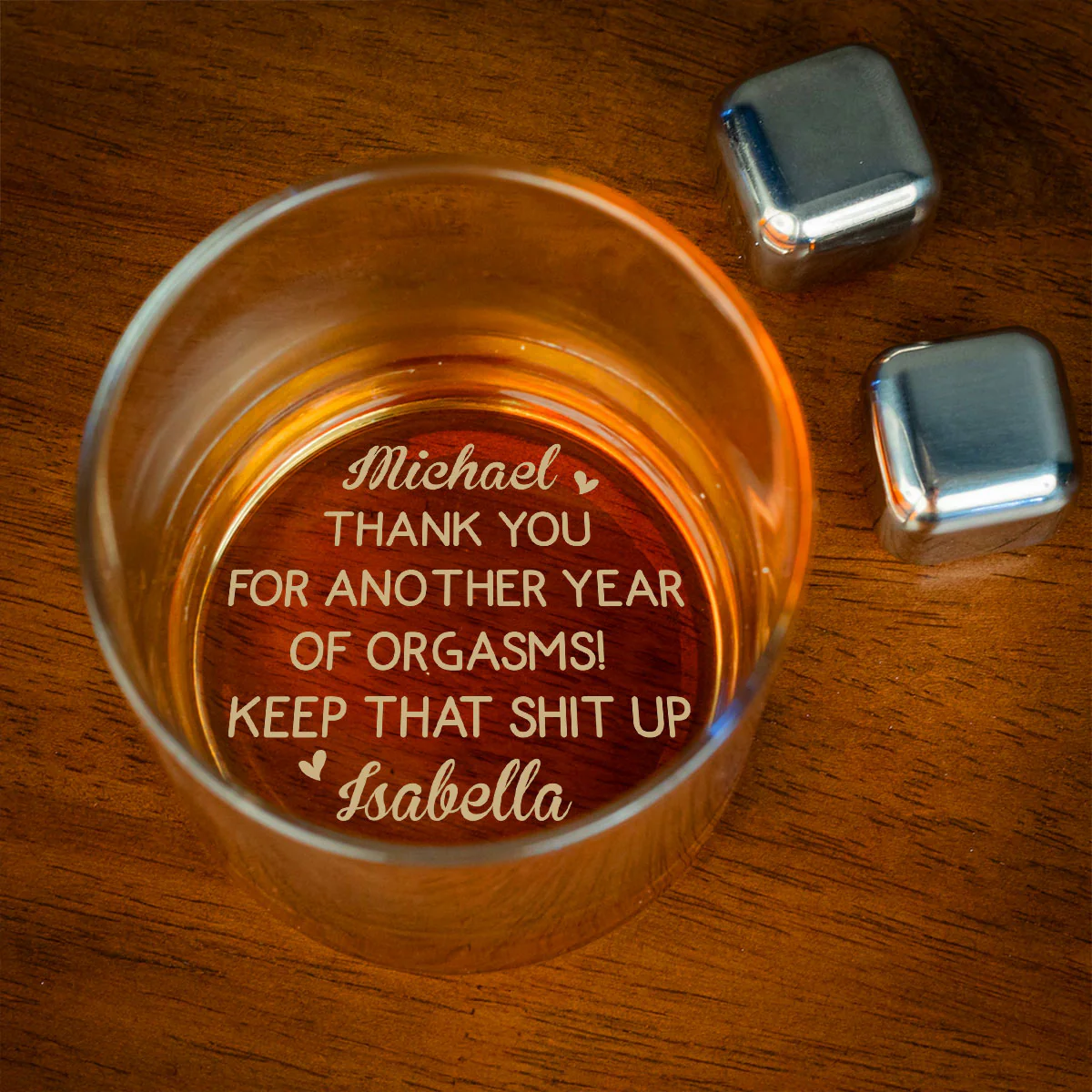 Best Orgasms Come From You - Personalized Custom Engraved Whiskey Glass - Image 2