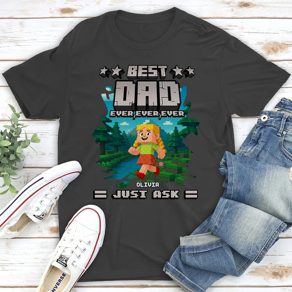 Best Papa Ever Ever - Personalized Custom Shirt - Image 6