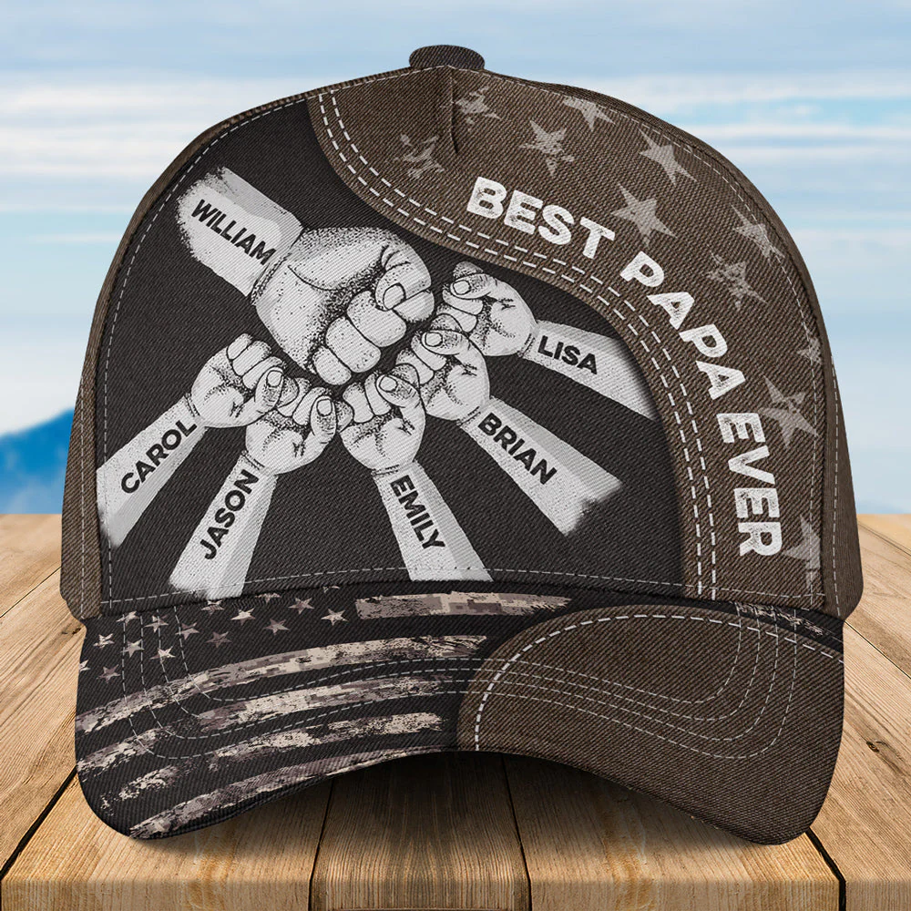 Best Papa Ever  - Personalized Classic Cap - Image 2