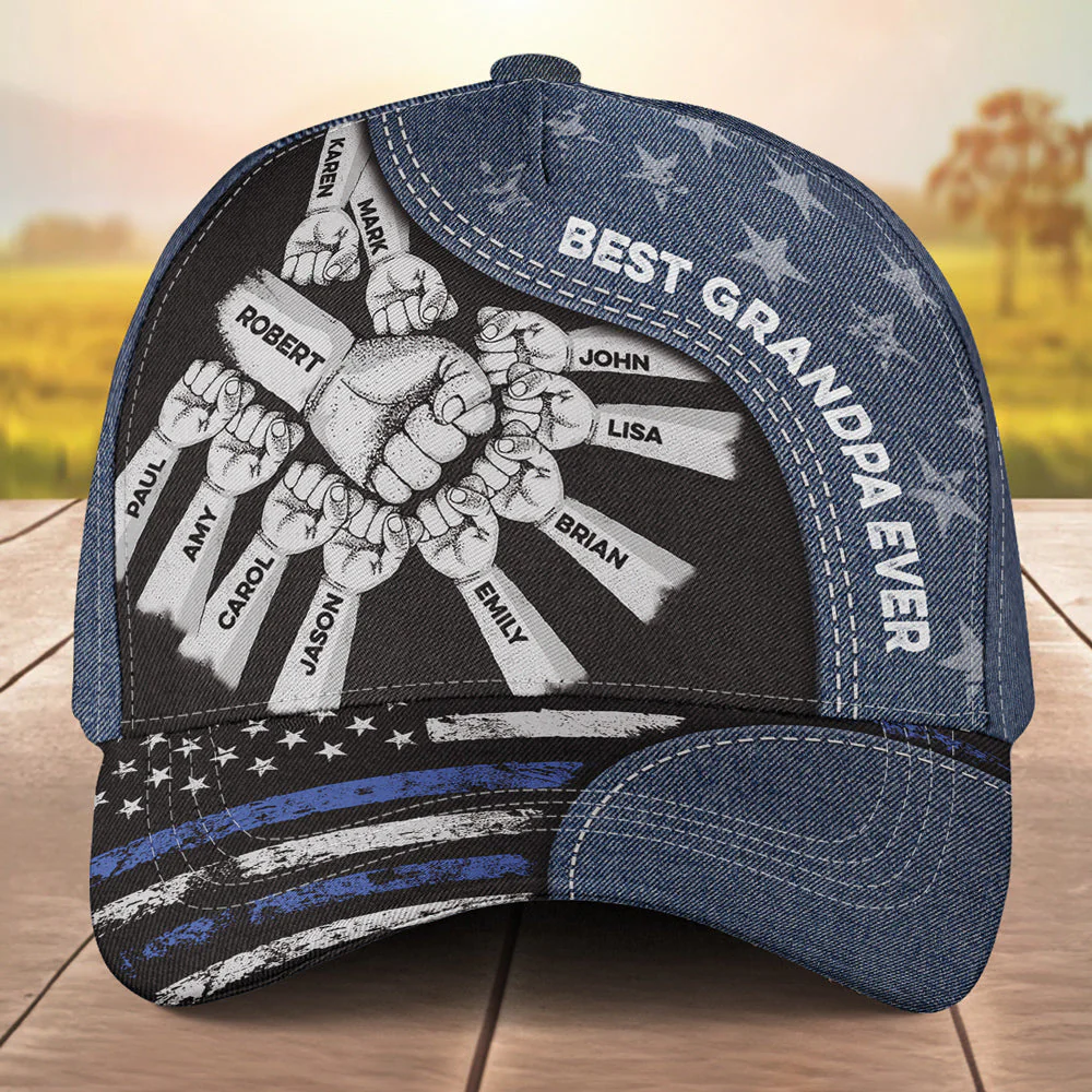 Best Papa Ever  - Personalized Classic Cap - Image 3