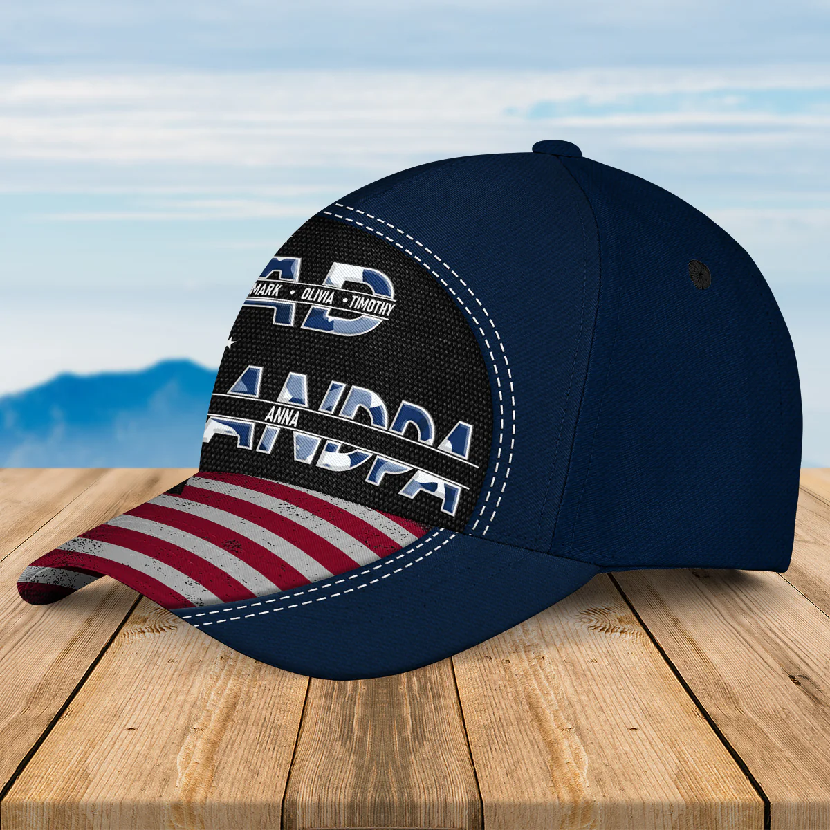 Best Papa Ever - Personalized Custom Classic Cap - Image 2
