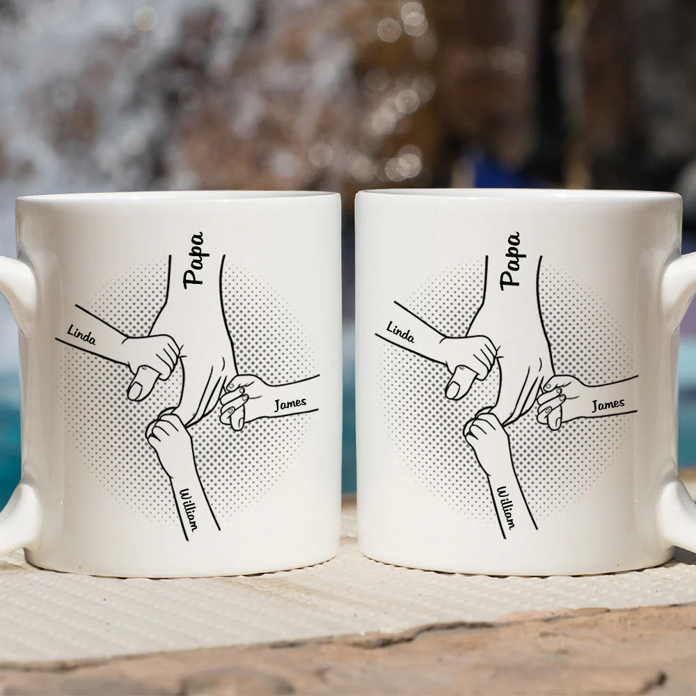 Best Papa Ever - Personalized Custom Coffee Mug - Image 2