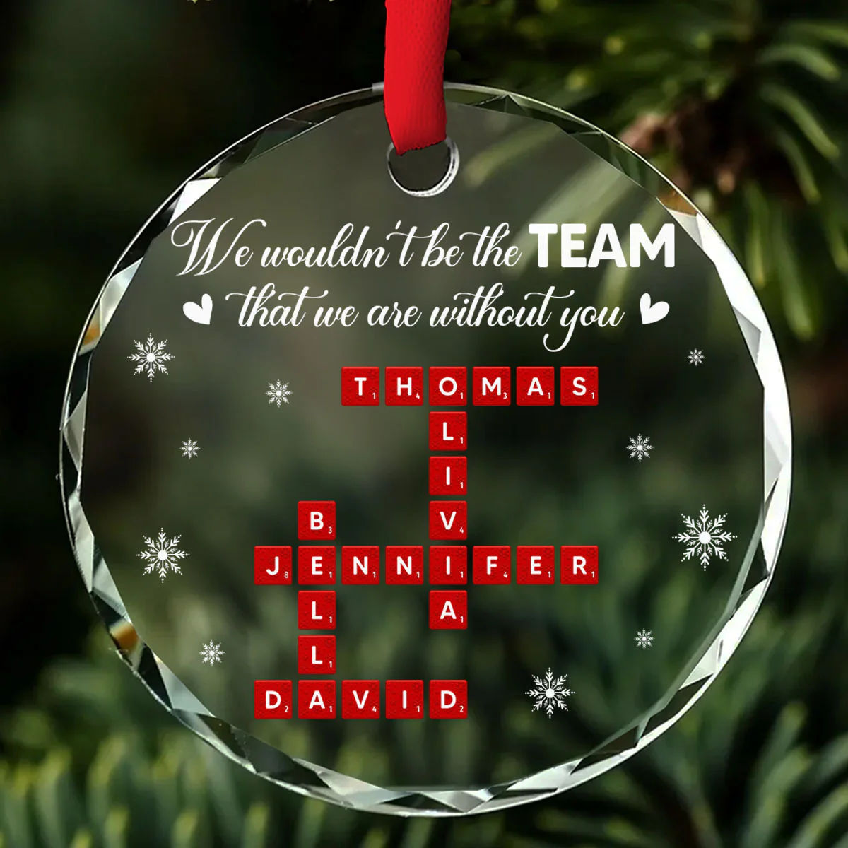 Best Team Ever 2025 - Personalized Custom Glass Ornament