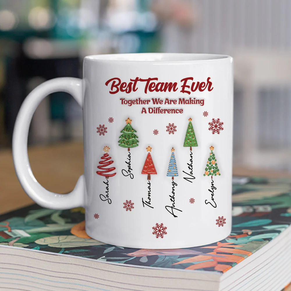 Best Team Ever Coworkers - Personalized Custom 3D Inflated Effect Coffee Mug - Image 2