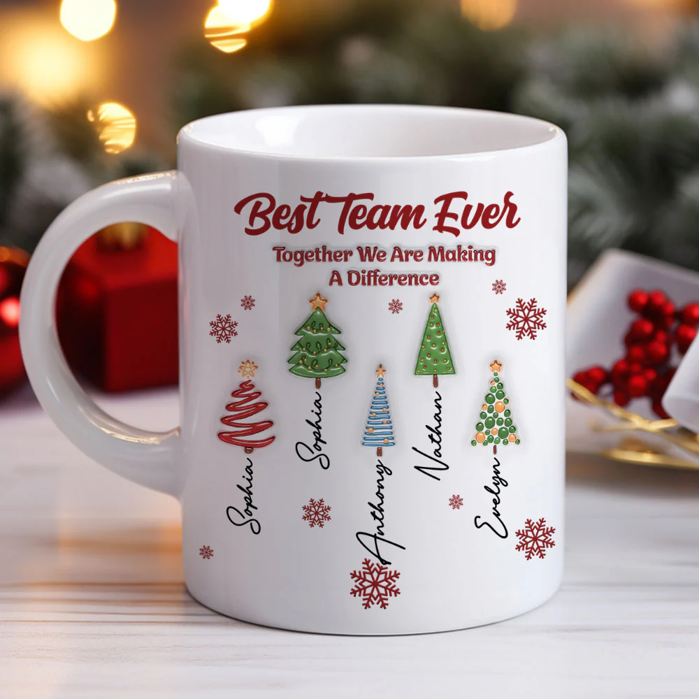 Best Team Ever Coworkers - Personalized Custom 3D Inflated Effect Coffee Mug - Image 3
