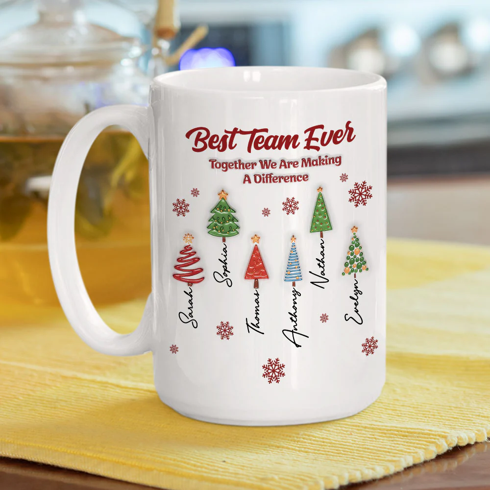 Best Team Ever Coworkers - Personalized Custom 3D Inflated Effect Coffee Mug - Image 5