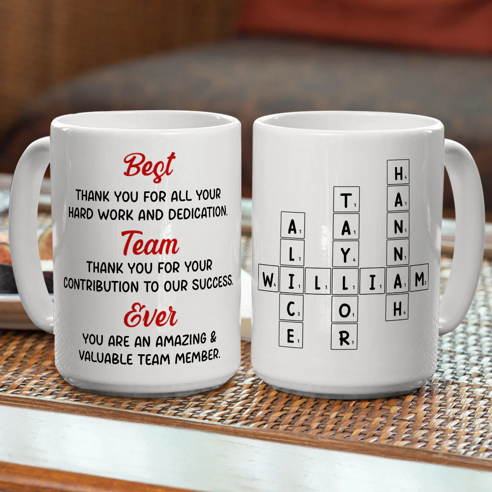 Best Team Ever - Personalized Custom Coffee Mug - Image 4