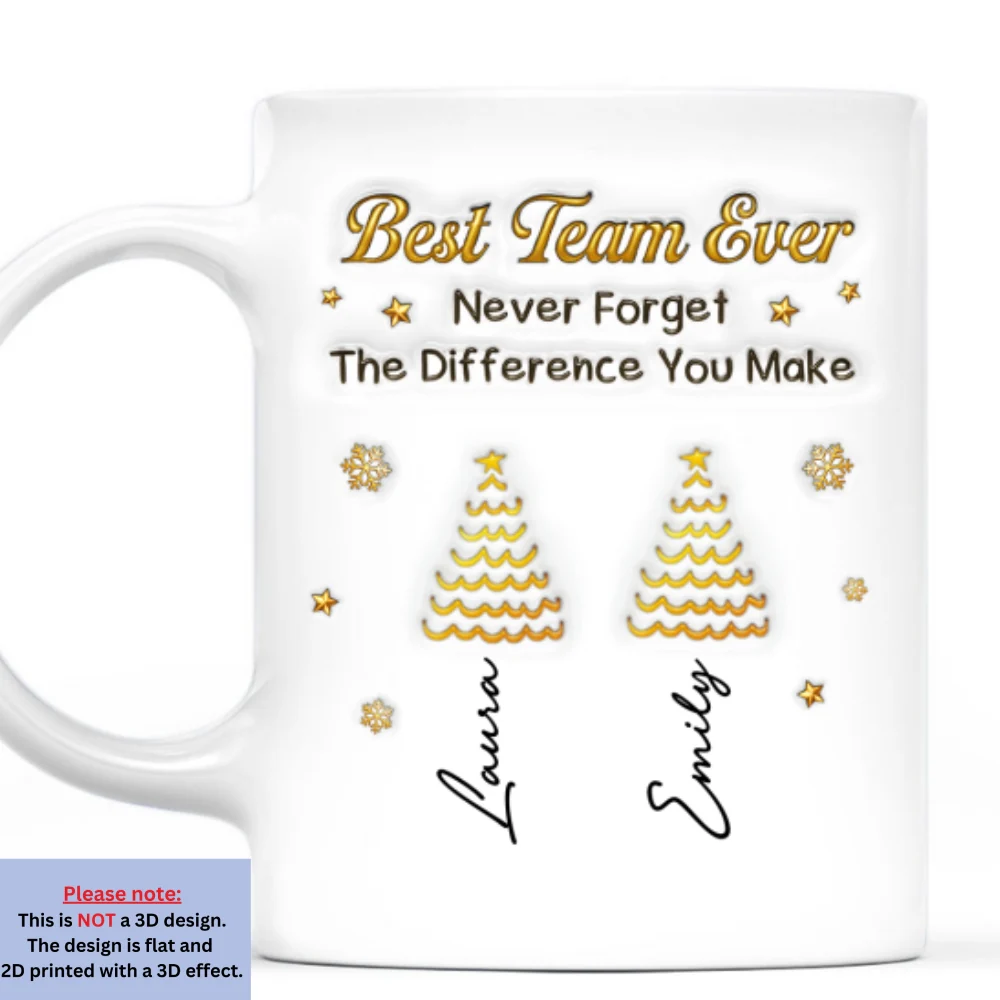 Best Team - Personalized Custom 3D Inflated Effect Mug - Image 7