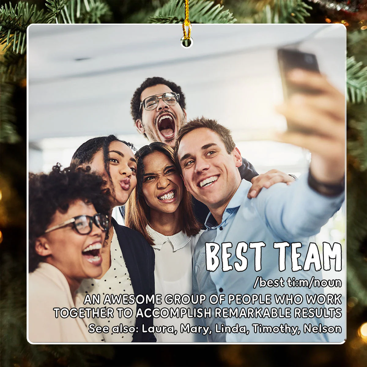 Best Team - Personalized Custom Acrylic Ornament - Image 3
