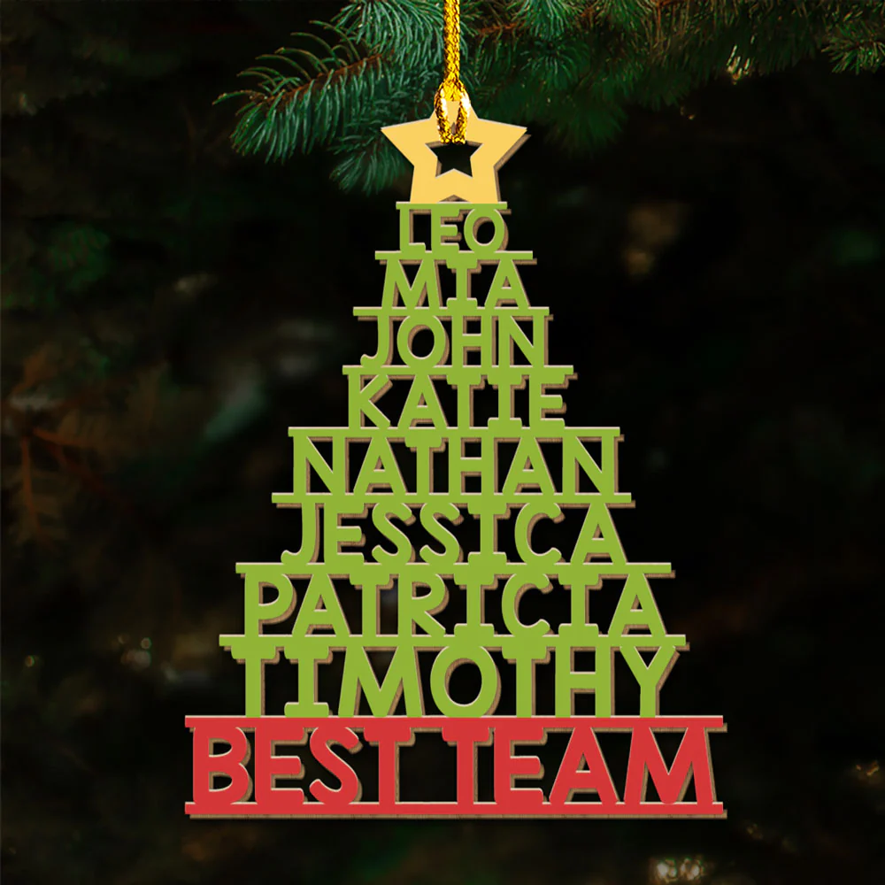 Best Team - Personalized Custom Wood Ornament - Image 5