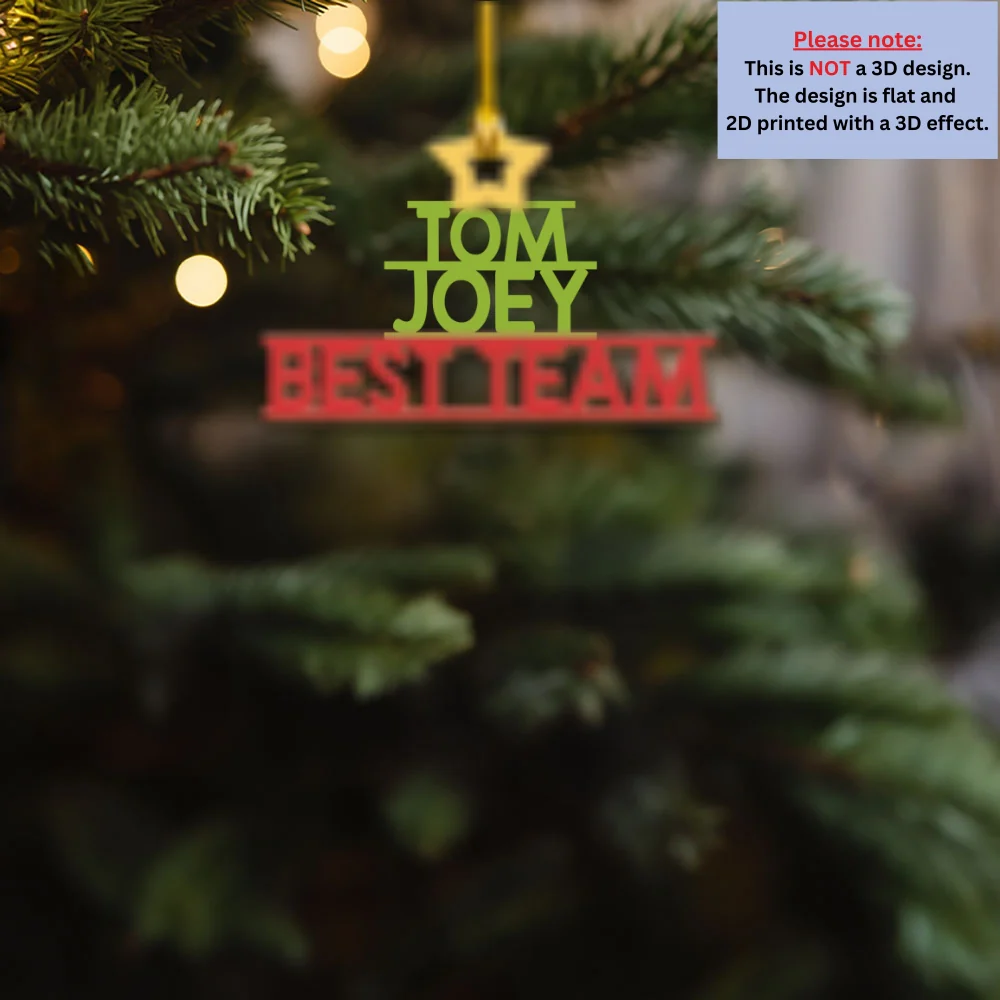 Best Team - Personalized Custom Wood Ornament - Image 6