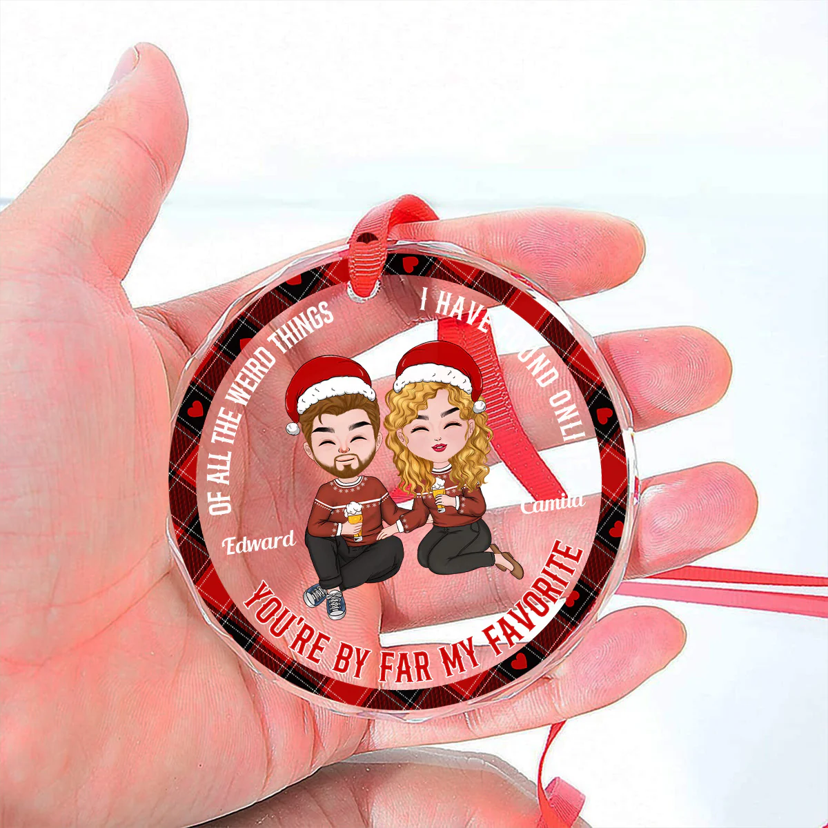 Best Thing I've Ever Found On The Internet - Personalized Custom Glass Ornament - Image 3