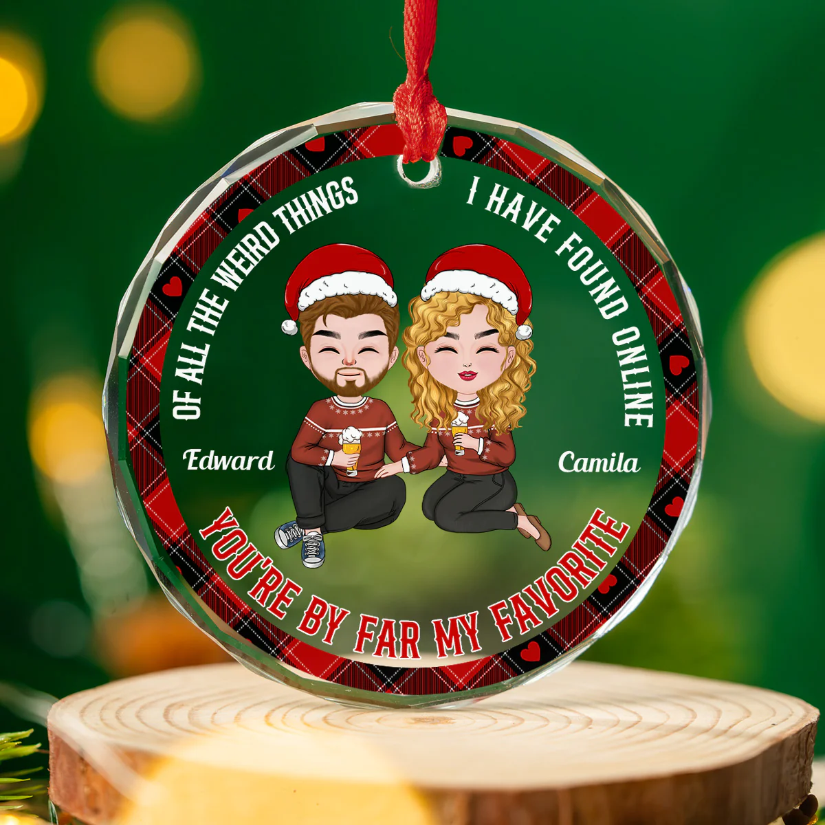 Best Thing I've Ever Found On The Internet - Personalized Custom Glass Ornament - Image 5
