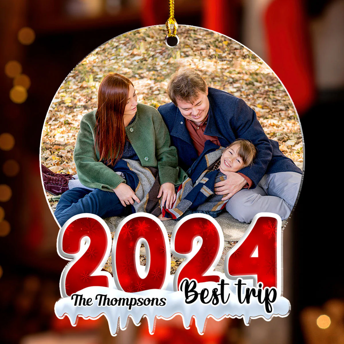 Best Trip 2024 - Personalized Custom Acrylic Ornament - Image 4