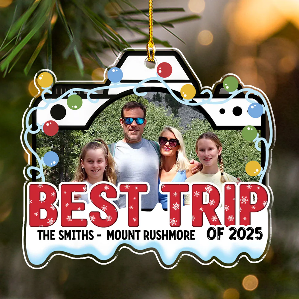 Best Trip Ever - Personalized Custom Acrylic Ornament - Image 3