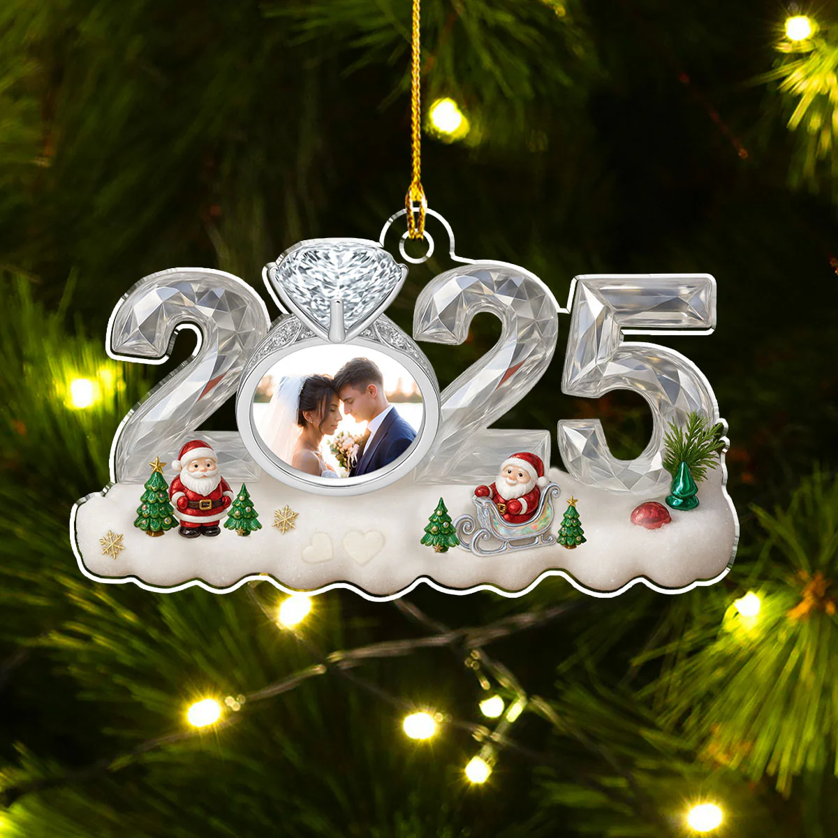 Best Wedding In 2025 - Personalized Custom Acrylic Ornament - Image 3