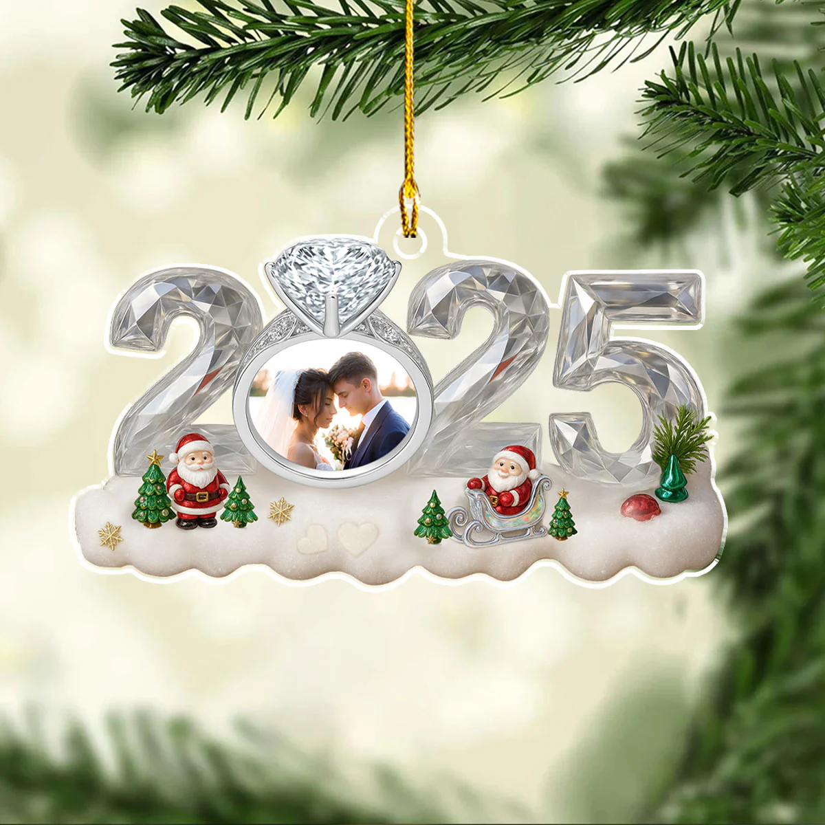 Best Wedding In 2025 - Personalized Custom Acrylic Ornament - Image 4