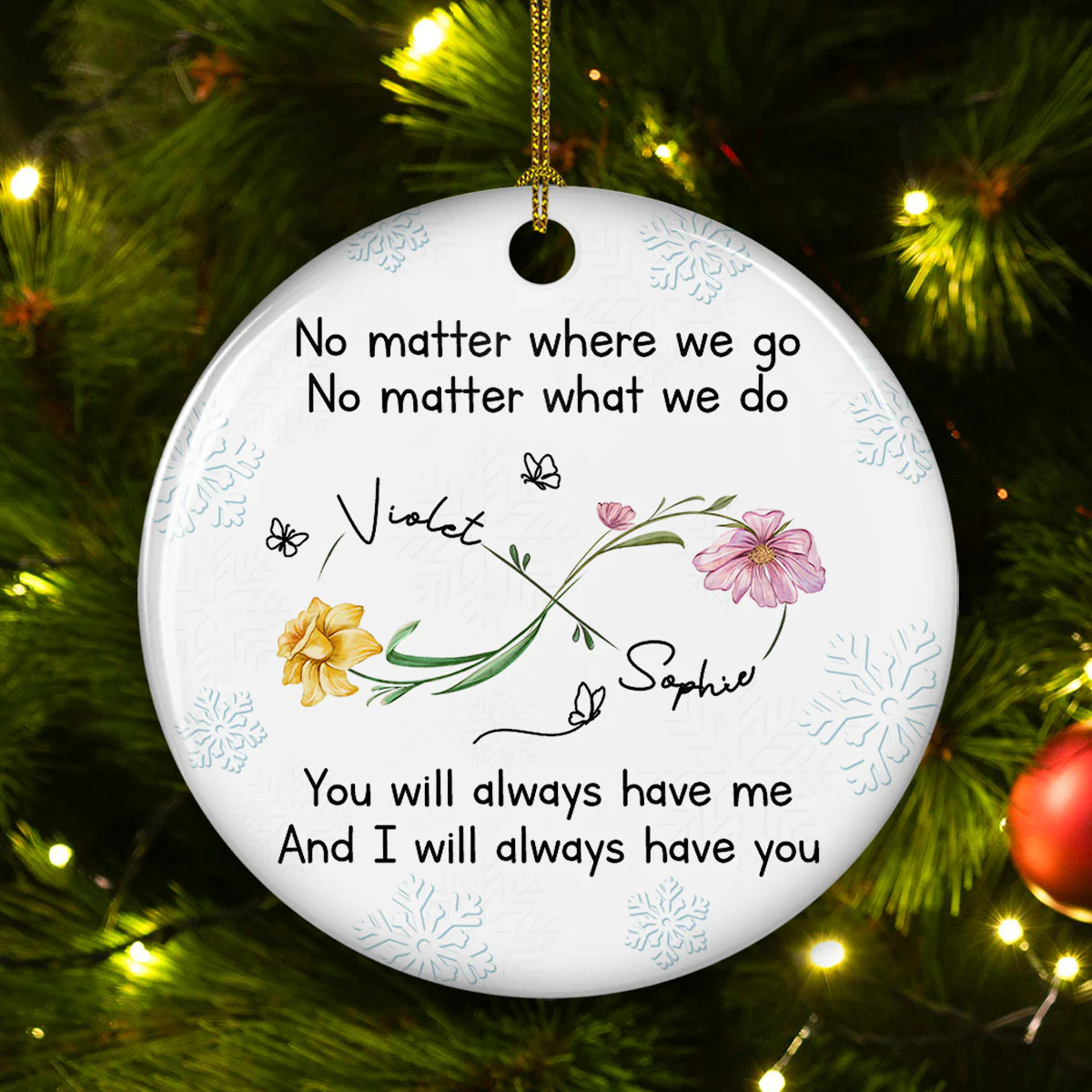 Bestie Always Have You - Personalized Custom Ceramic Ornament - Image 4