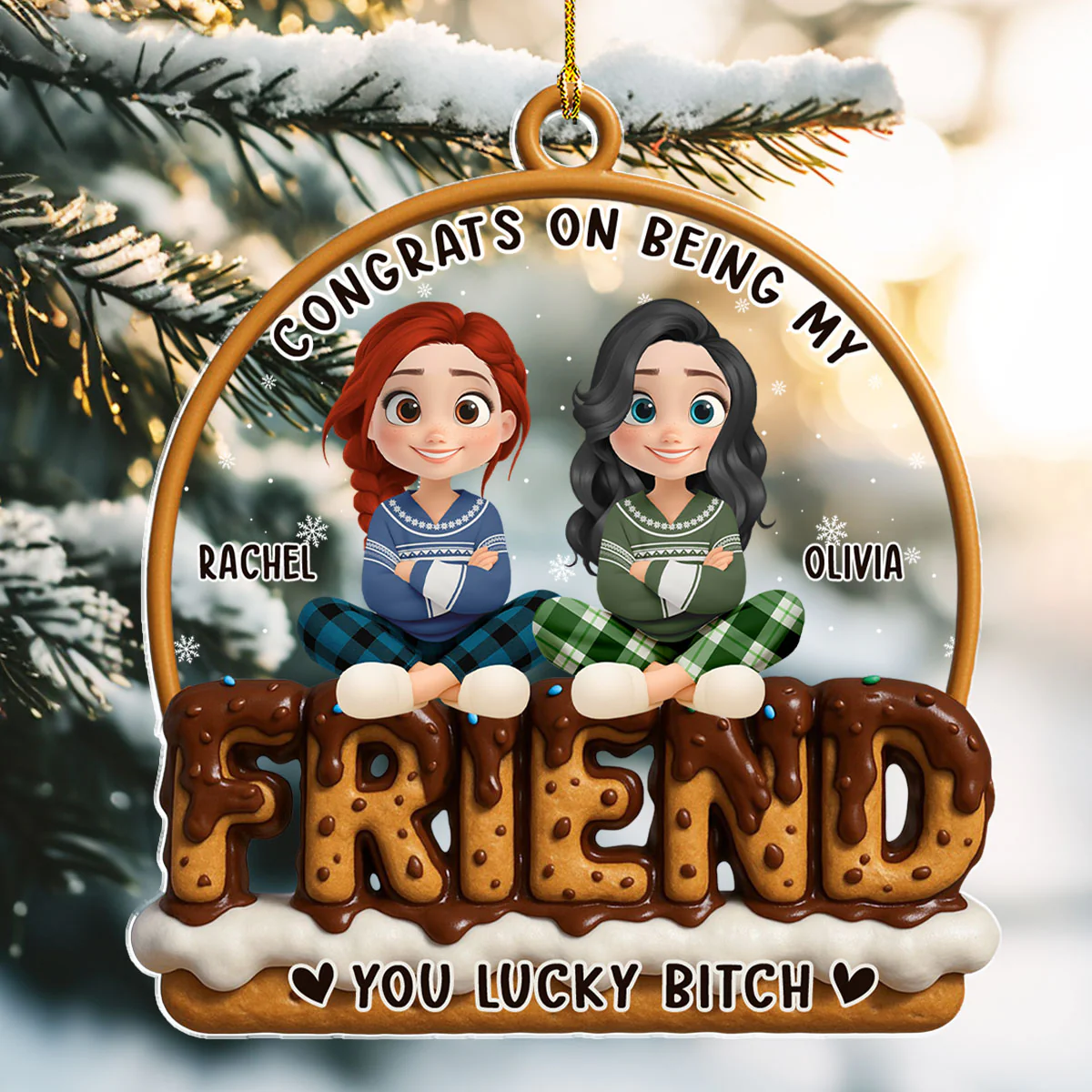 Bestie Beautiful Smore - Personalized Custom Acrylic Ornament - Image 4