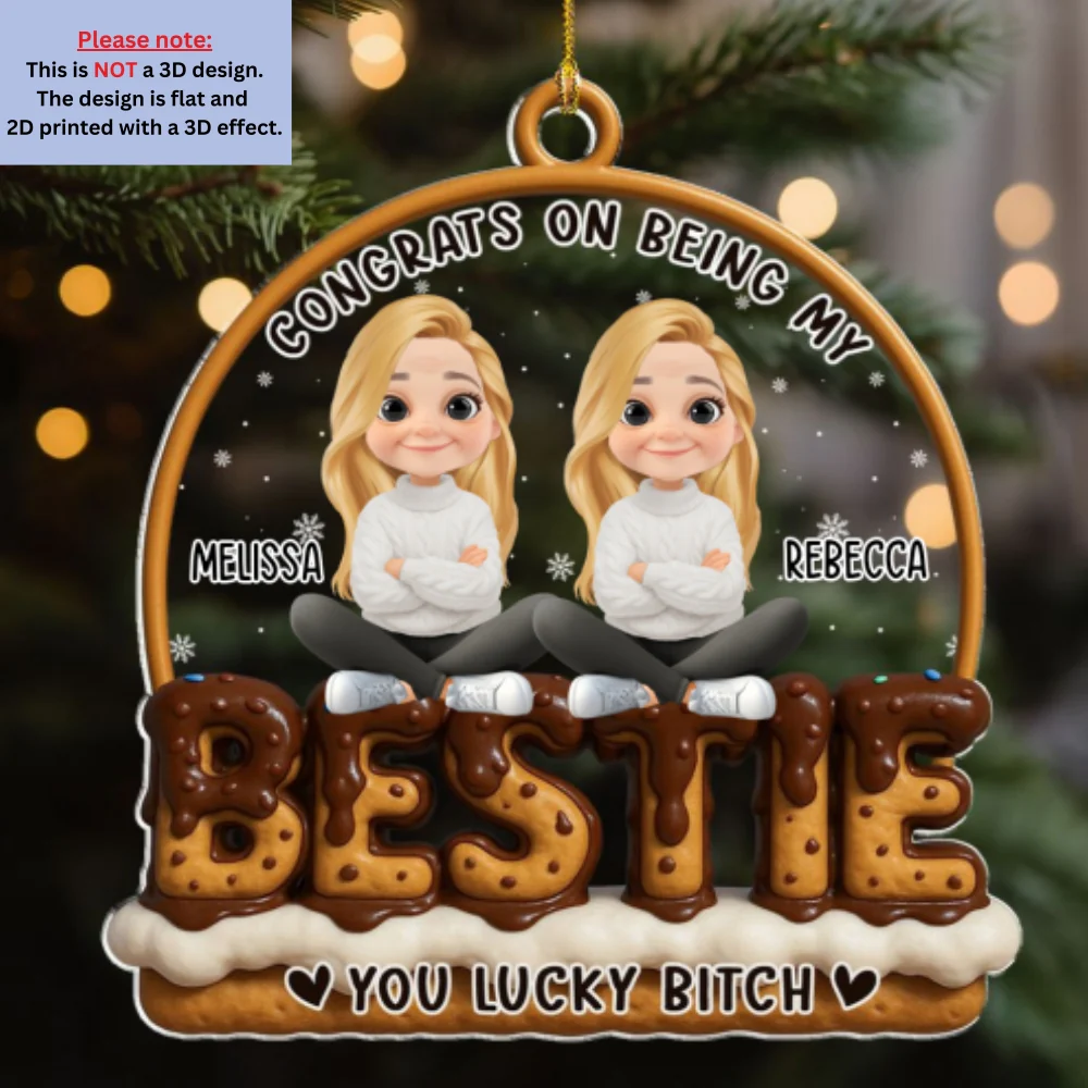 Bestie Beautiful Smore - Personalized Custom Acrylic Ornament - Image 6