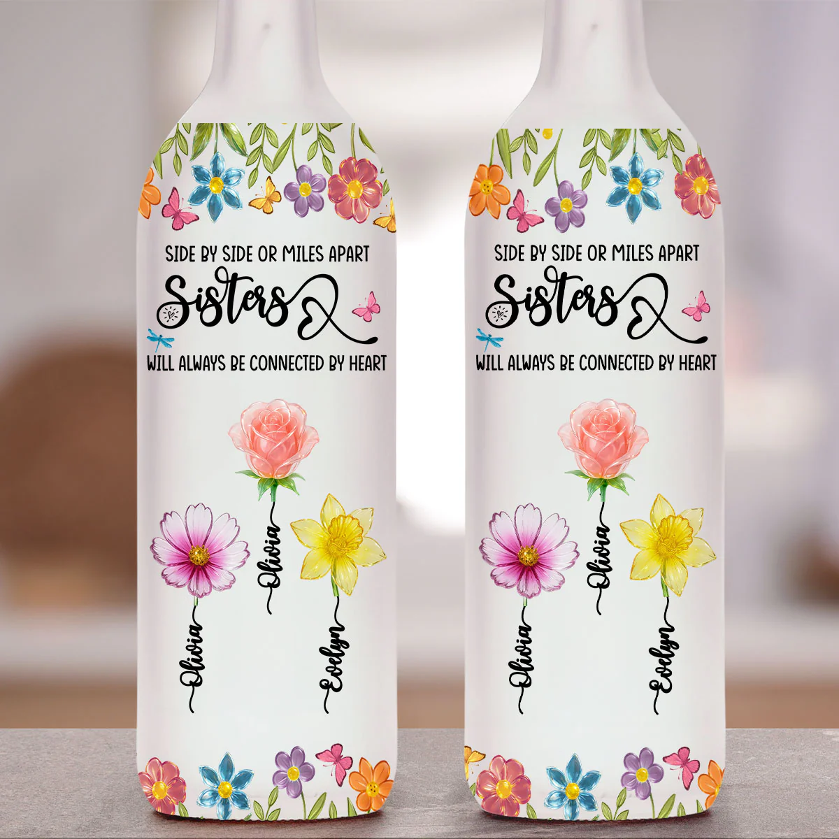 Bestie Blossoms - Personalized Custom Bottle Lamp - Image 3