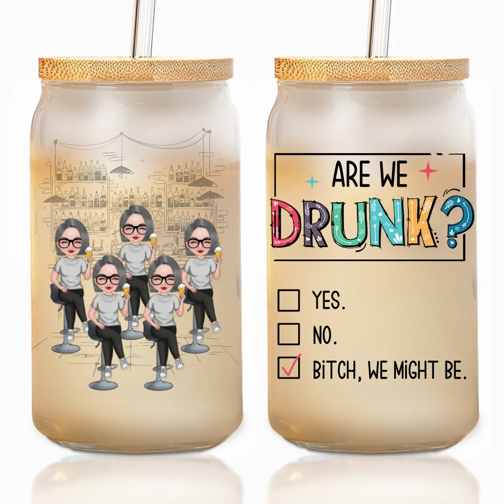 Bestie Check - Personalized Custom Glass Can - Image 7
