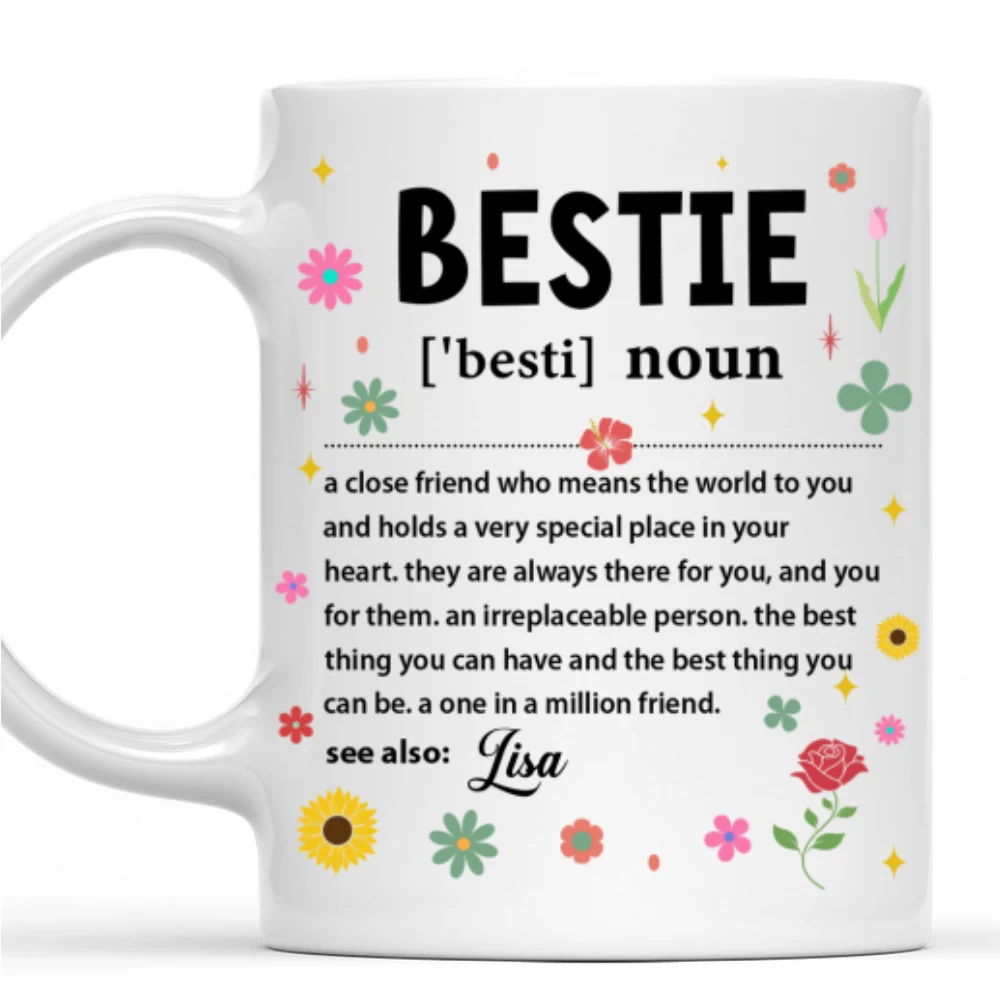 Bestie Definition - Personalized Custom Coffee Mug - Image 6