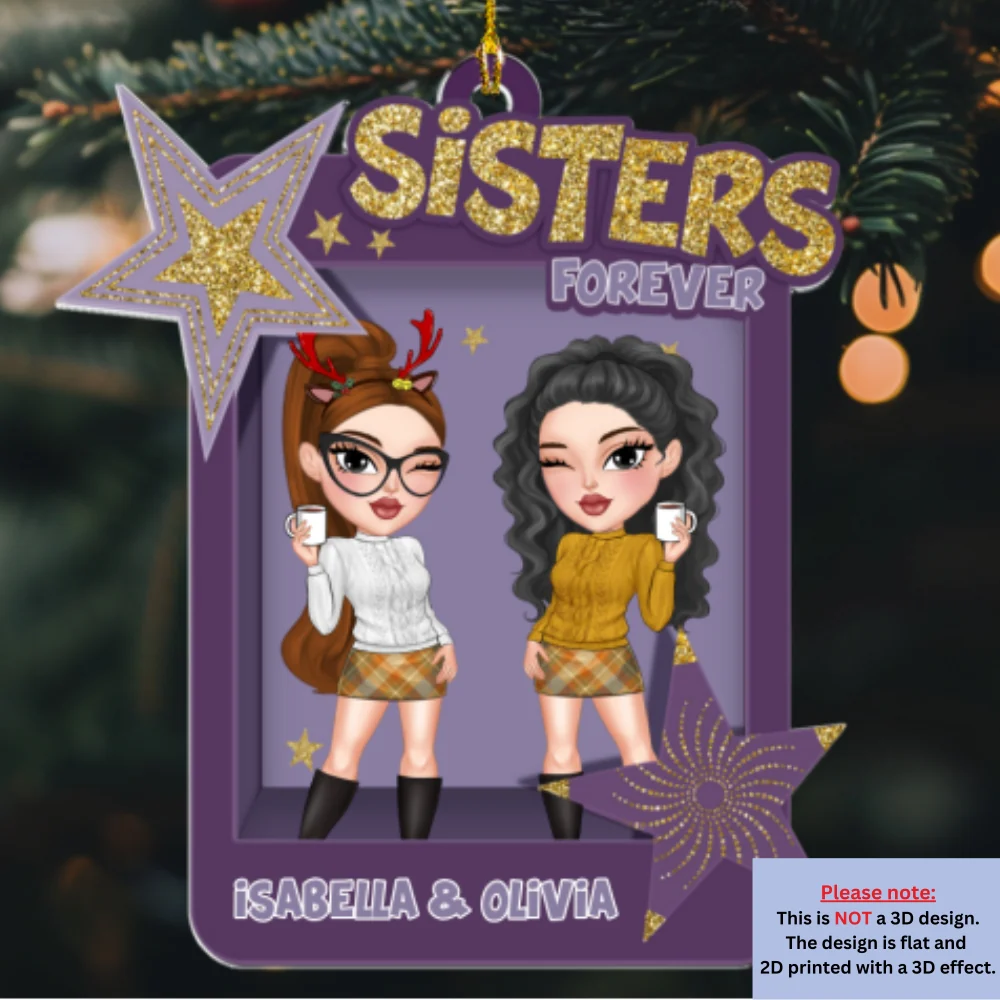 Bestie Energy Only - Personalized Custom Acrylic Ornament - Image 5