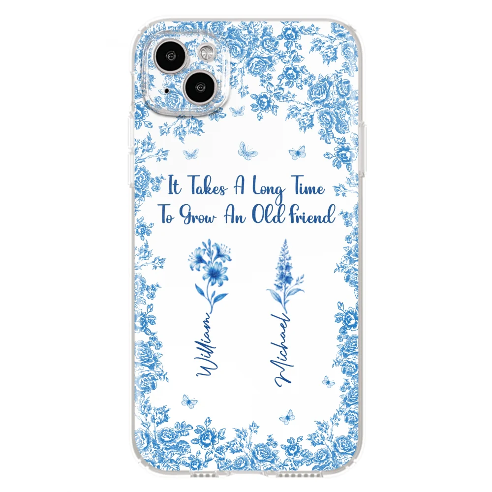 Bestie Flowers Toile De Jouy Style - Personalized Custom Phone Case - Image 13
