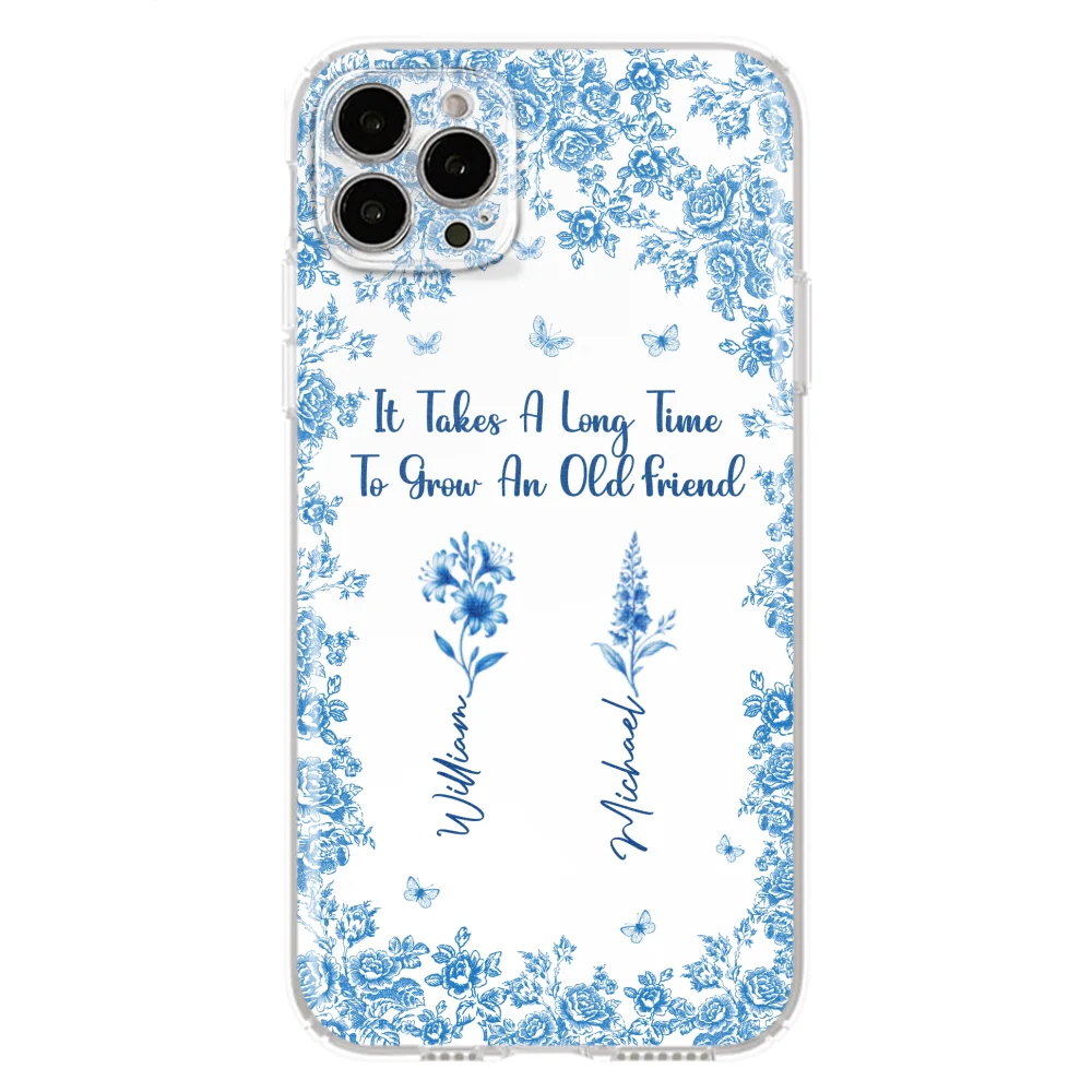 Bestie Flowers Toile De Jouy Style - Personalized Custom Phone Case - Image 15