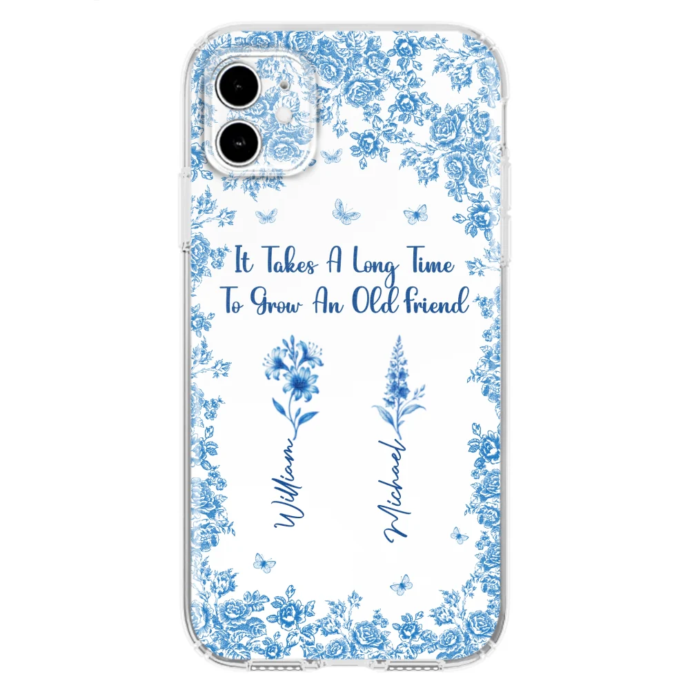 Bestie Flowers Toile De Jouy Style - Personalized Custom Phone Case - Image 7