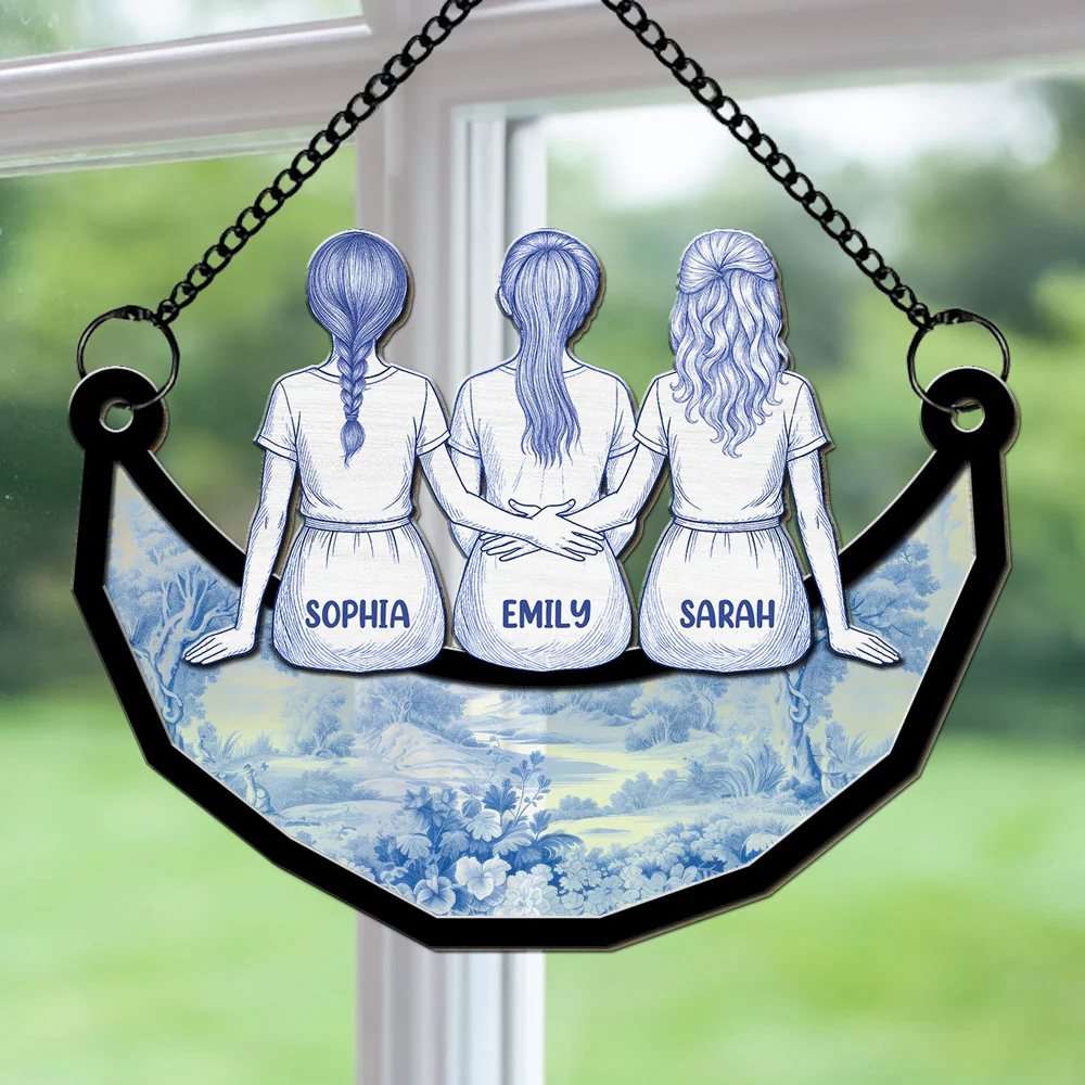 Bestie For A Lifetime - Personalized Custom Suncatcher - Image 2
