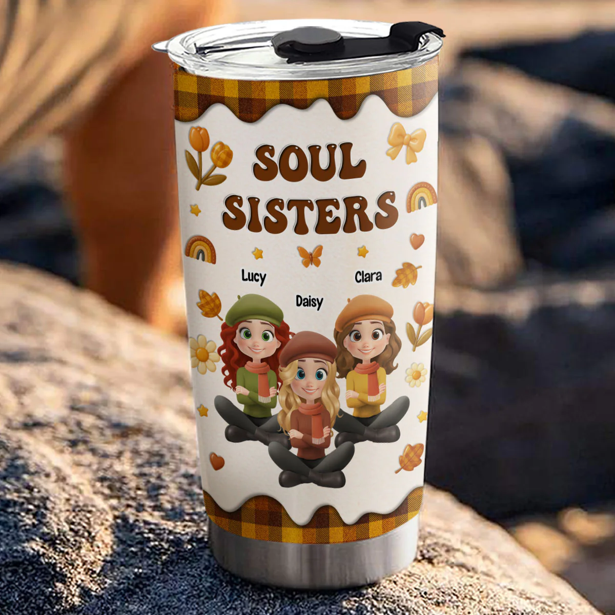 Bestie Forever Autumn - Personalized Custom Tumbler - Image 3