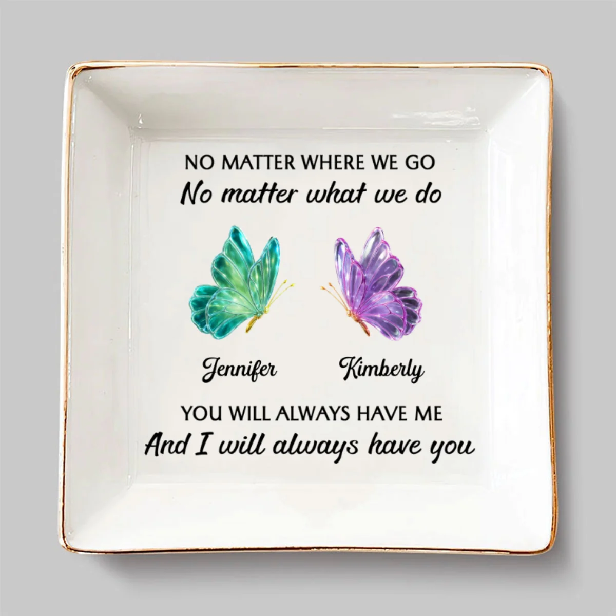 Bestie Forever On Our Ways - Personalized Custom Jewelry Dish - Image 6