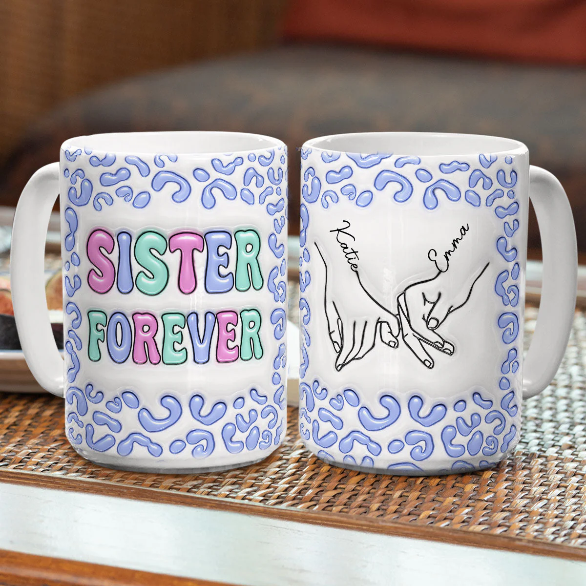 Bestie Forever - Personalized Custom 3D Inflated Effect Mug - Image 3