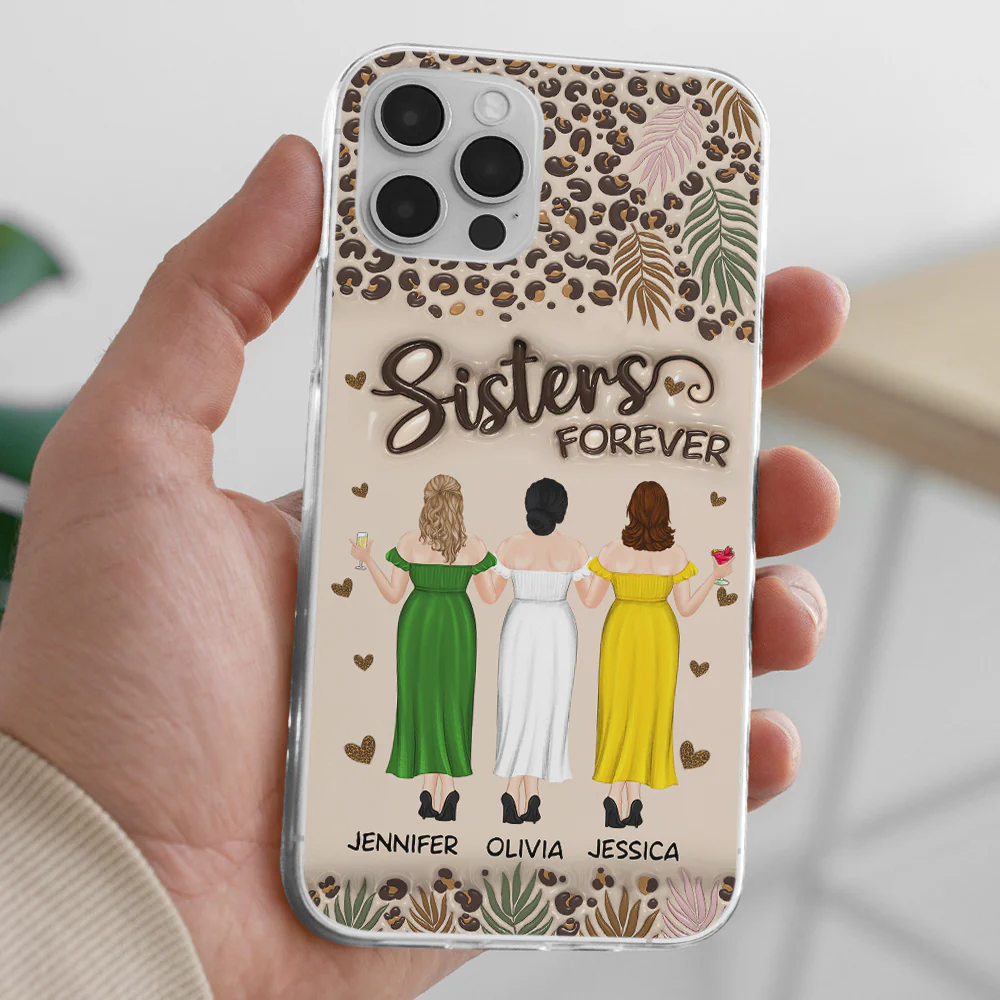 Bestie Forever - Personalized Custom 3D Inflated Effect Phone Case - Image 2